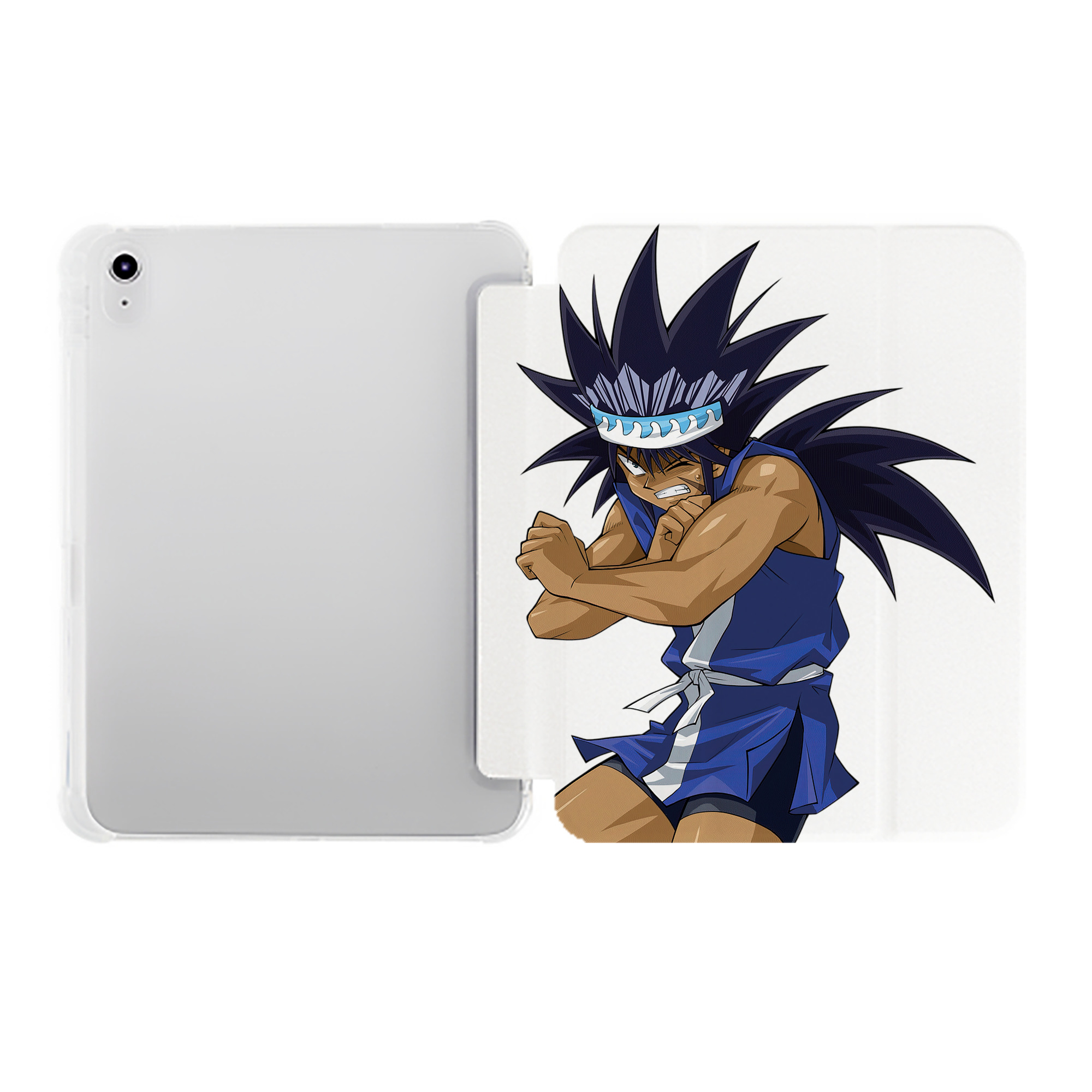 （画像用） 遊☆戯☆王 Yu-Gi-Oh! IPad ケース ペン収納付き 三つ折りスタンド PUレザー×シリコン 対応機種9.5/10.5/10.9インチ